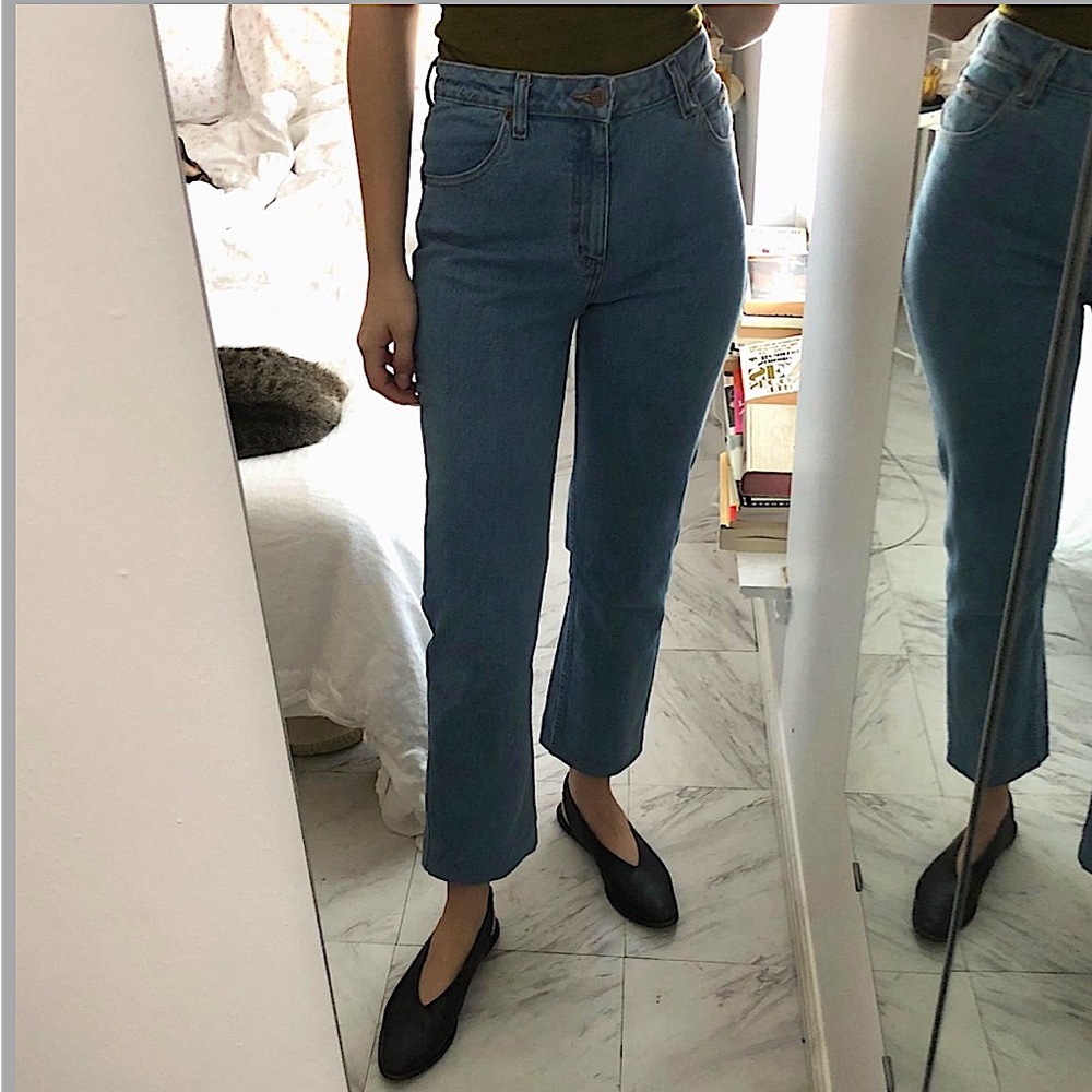 Lee mid rise jeans in light blue
